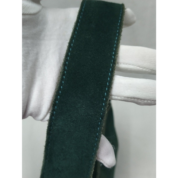 Marc Jacobs Green Suede Front Pocket Zipper Closure Small Hobo Shoulder Bag - Picture 7 of 16